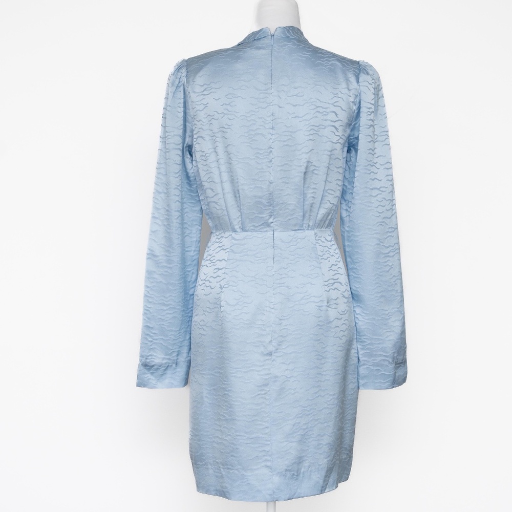 Saloni - Silk‎ Jacquard Surplice Mini Dress - Picture 3 of 11